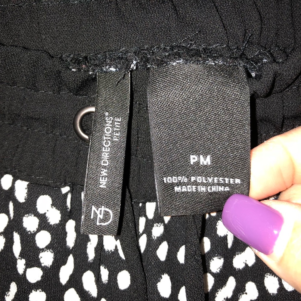 New Direction Petite Black & White Pants - Picture 7 of 8